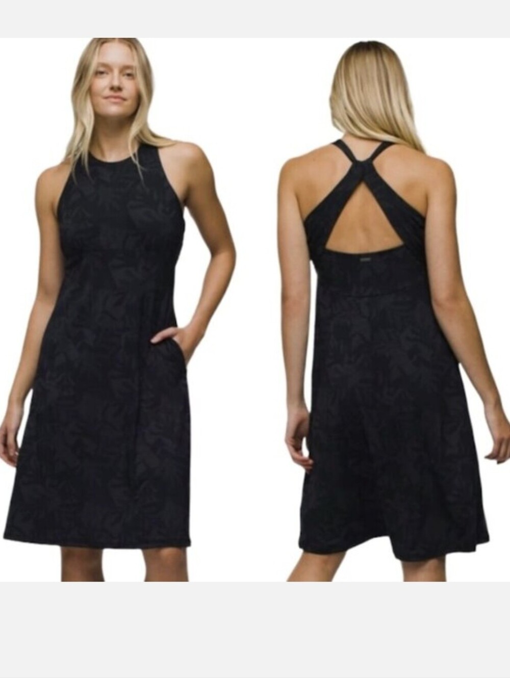 New Prana Jewel Lake Dress Women's XL Charcoal Seaside NWT